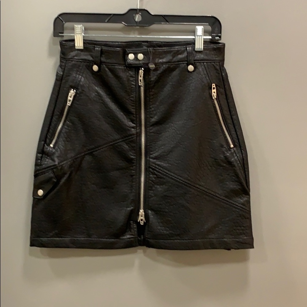 Blank NYC Leather Skirt